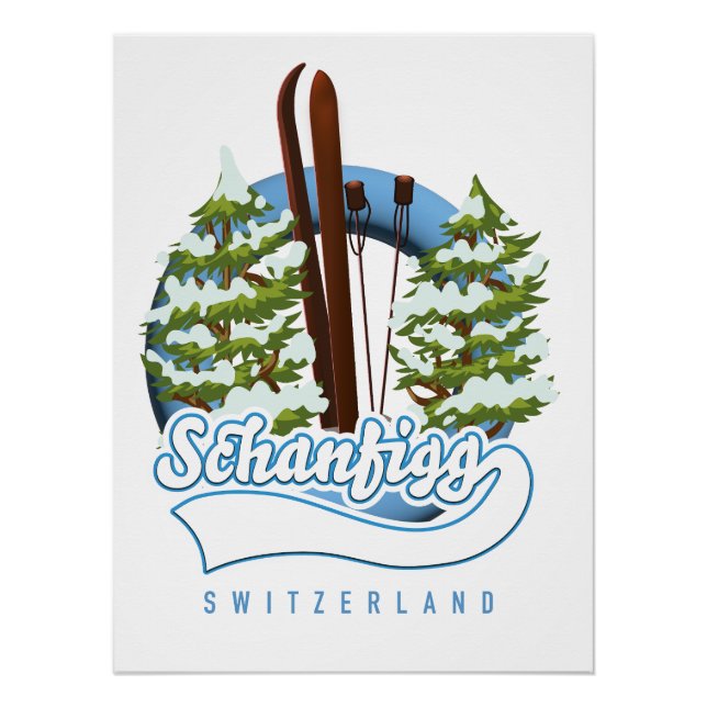 Schanfigg Switzerland ski poster (Front)
