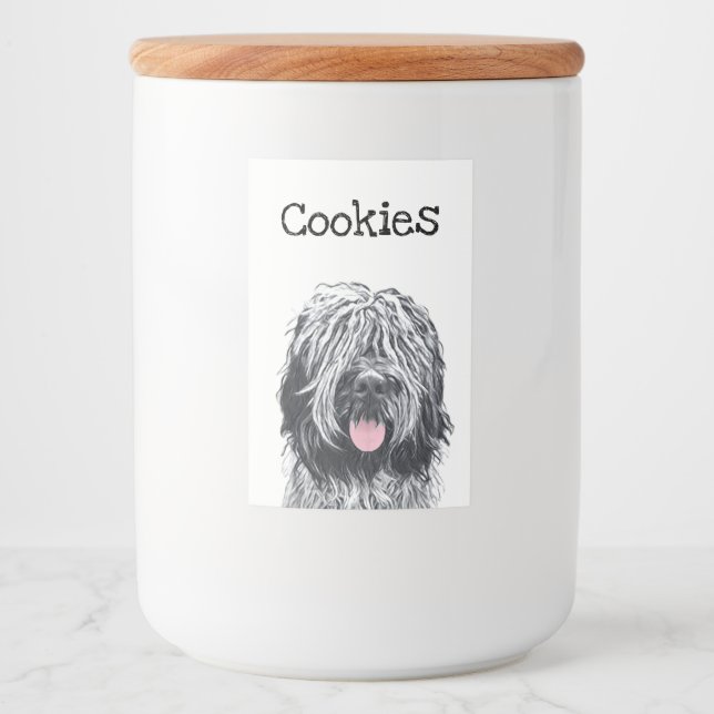 Schapendoes Dutch sheepdog Food Label (Front)