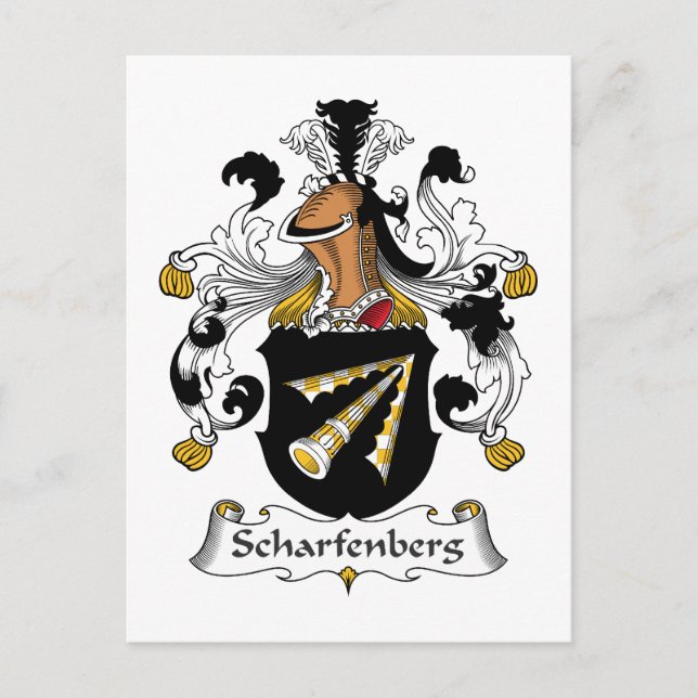 Scharfenberg Family Crest Postcard (Front)