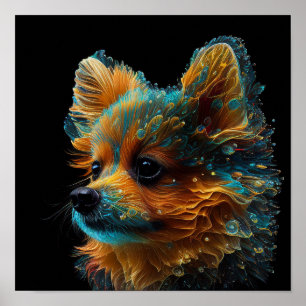 Schattige Pomchi poster met persoonlijkheid