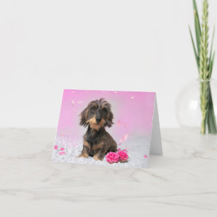 Schattige Teckel Kaart Card