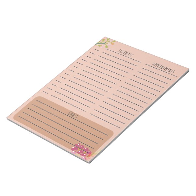 Schedule Appointments and Goals planner Notepad (Angled)