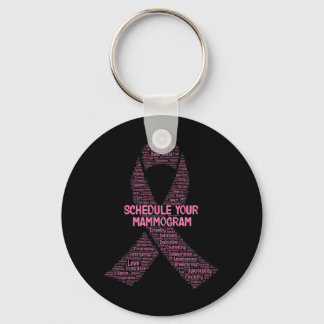 Schedule Mgram Breast Cancer Awareness Word Cloud Keychain