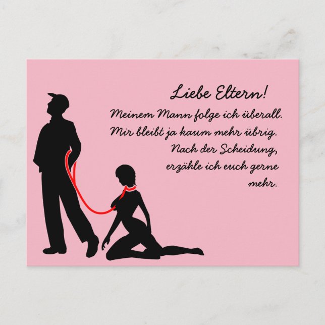 Scheidung Vorhersage An der Leine Postcard (Front)