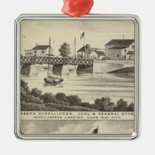 Schellinger Store and Ocean House Metal Ornament