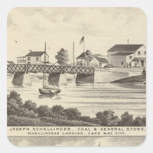 Schellinger Store and Ocean House Square Sticker