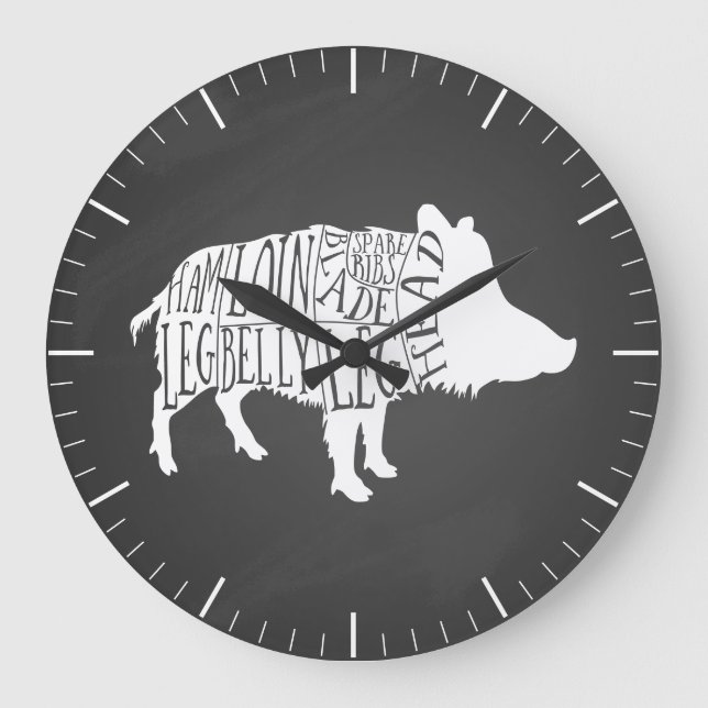 Schéma boucher viande découpe horloge sanglier por (Recto)
