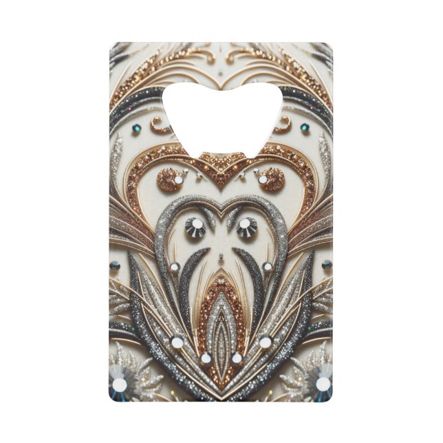 Schéma floral brillant avec pierre de gemme (Devant)