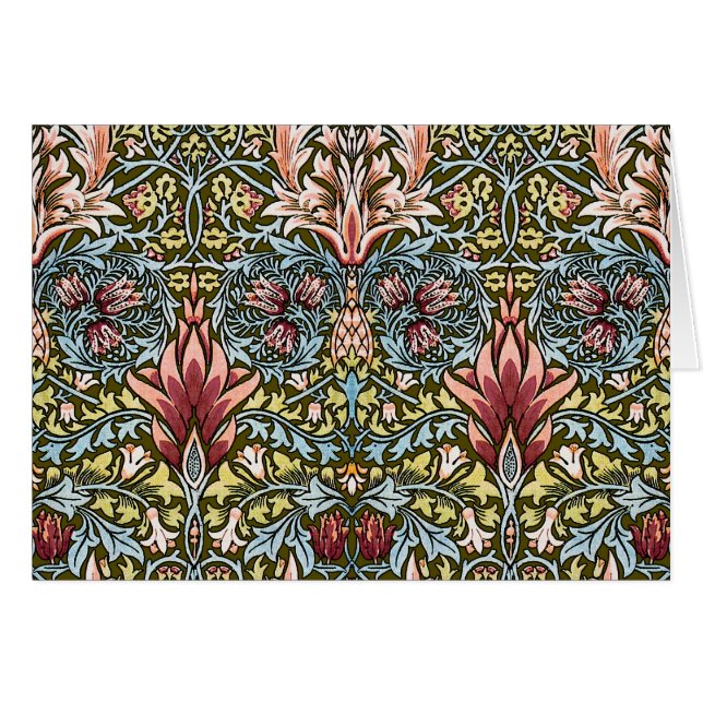 Schéma floral William Morris Snakeshead (Devant horizontal)