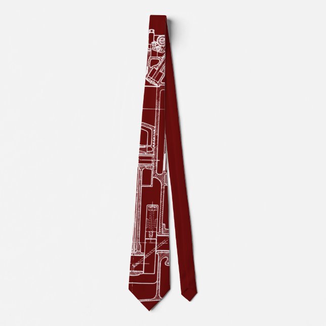 Schematic Blueprint Drawing Mechanical Drawing Tie (Front)
