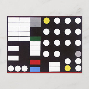 Schematic Composition, abstract art Postcard