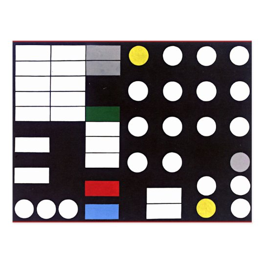 Schematic Composition, abstract art Postcard