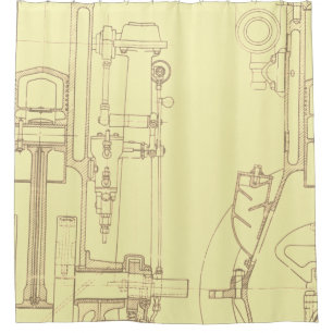 Schematic Drawing Old blueprint rustic colours sof