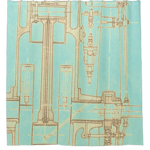 Schematic Drawing Old blueprint rustic colours sof