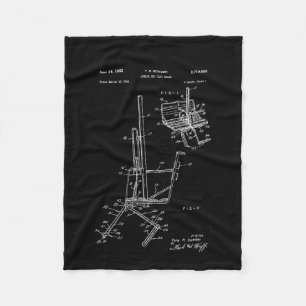 Schematic Of Ski Lift Chair Fleece Blanket