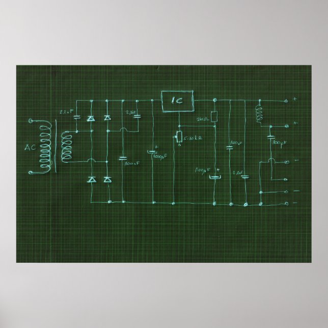 scheme electronic circuit poster (Front)