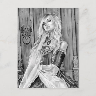 Scheming Lady  Postcard