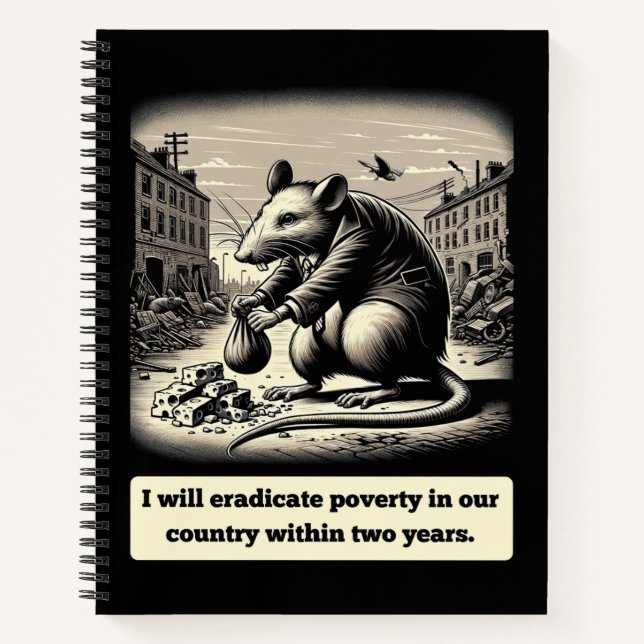 Scheming Tails: The Conniving Rat Politician  Notebook (Front)