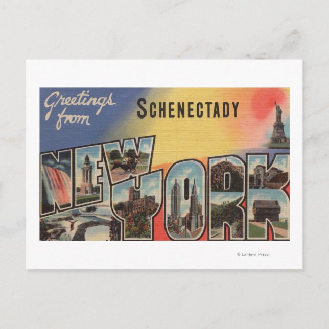 Schenectady, New York - Large Letter Scenes Postcard (Front)