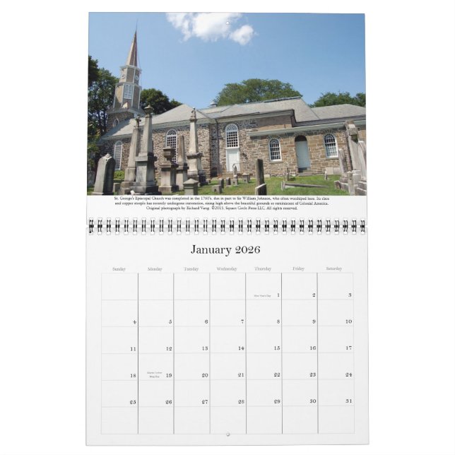 Schenectady Steeples 2015 Calendar (Jan 2026)