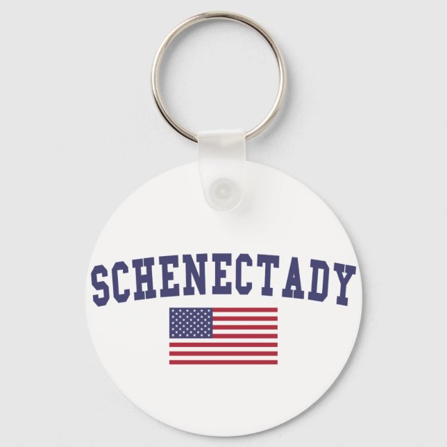 Schenectady US Flag Keychain (Front)