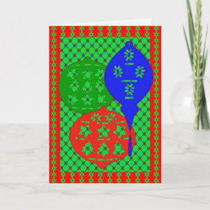 Scherenschnitte ornaments holiday card