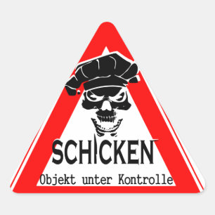 schicken triangle sticker