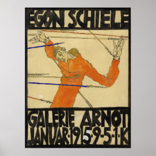 Schiele - Affiche pour l'exposition à la Galerie A