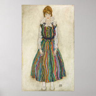 Schiele - Portrait Of Edith (The Artist's Wife) Poster