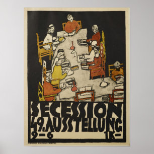 Schiele - Poster For Exhibition 1918