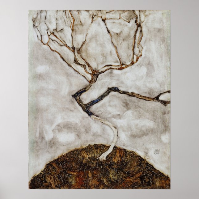 Schiele - Small Tree In Late Autumn Poster (Front)