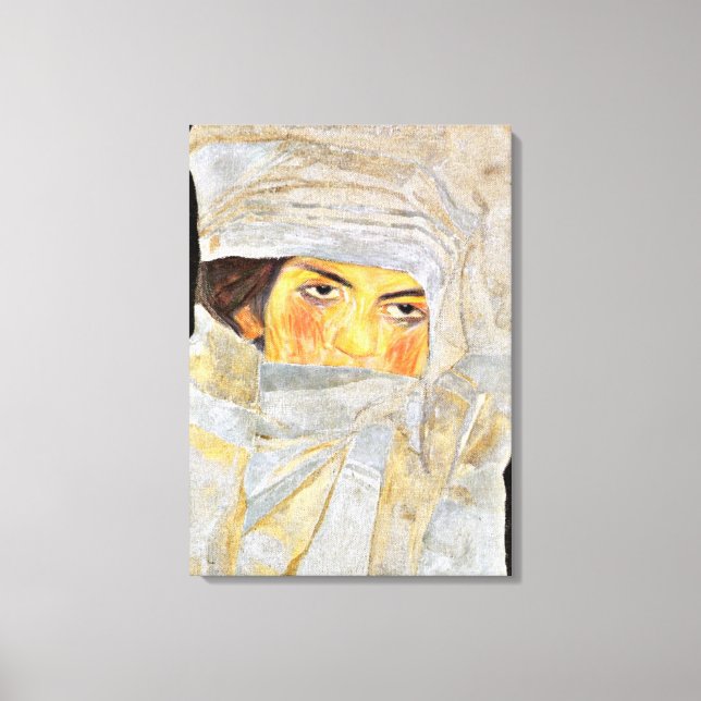 Schiele - The Artist's Sister, portrait painting Canvas Print (Front)