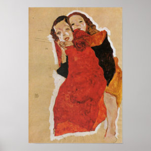 Schiele - Two Girls Poster