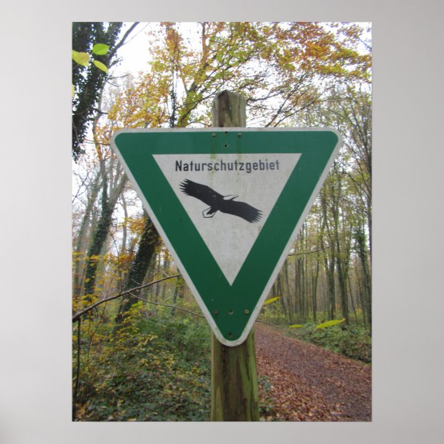 Schild Naturschutzgebiet Poster (Front)