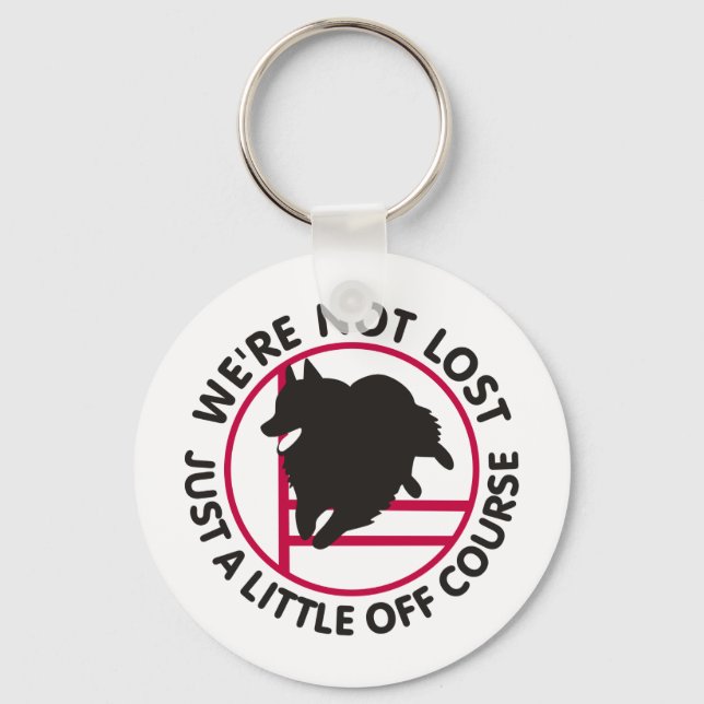 Schipperke Agility Off Course Keychain (Front)