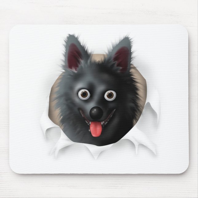 Schipperke Busting Out Mouse Pad (Front)