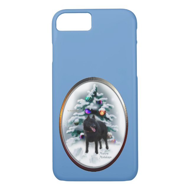 Schipperke Christmas Case-Mate iPhone Case (Back)