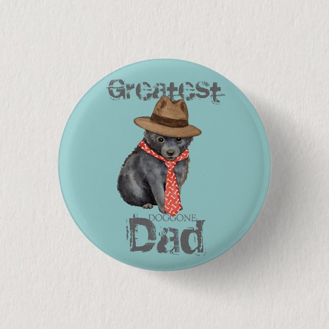 Schipperke Dad 1 Inch Round Button (Front)