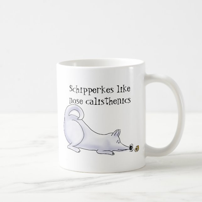 Schipperke Dog Cartoon Coffee Mug (Right)