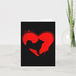 Schipperke Dog Heart Shape Valentine Dog Lovers Card