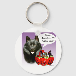 Schipperke Halloween Candy Keychain