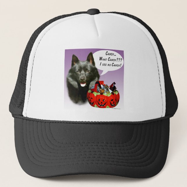 Schipperke Halloween Candy Trucker Hat (Front)