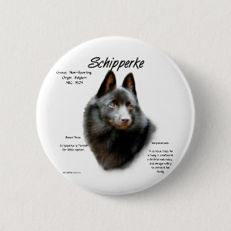 Schipperke History Design 2 Inch Round Button