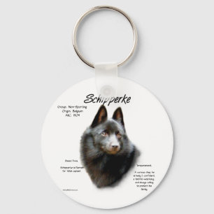 Schipperke History Design Keychain