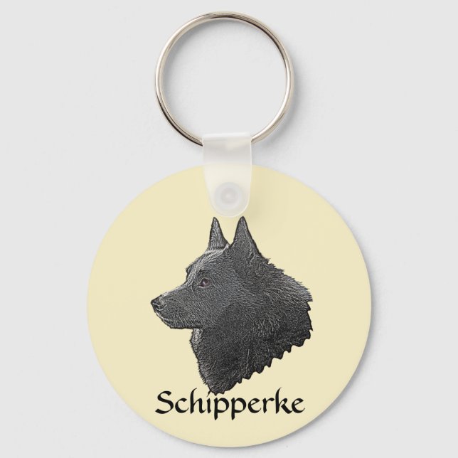 Schipperke Keychain (Front)