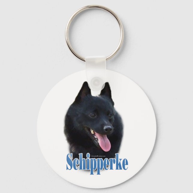 Schipperke Name Keychain (Front)
