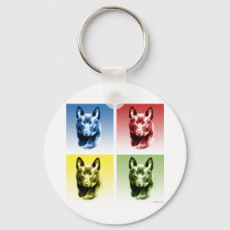 Schipperke Pop Art Keychain