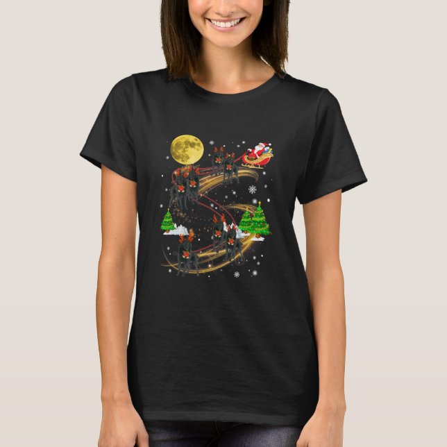 Schipperke Reindeer Christmas Dog T-Shirt (Front)