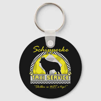 Schipperke Taxi Service Keychain