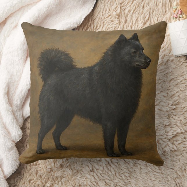 Schipperke Throw Pillow (Blanket)